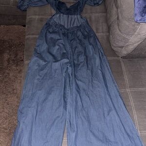 Free People Indigo Jumpsuit